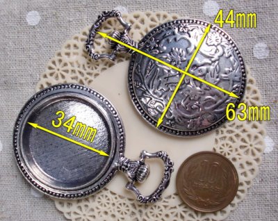 画像2:  懐中時計型台座（A・大）　2個セット