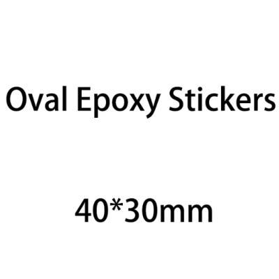 エポキシクリアステッカー（楕円型・40mm×30mm）100枚組
